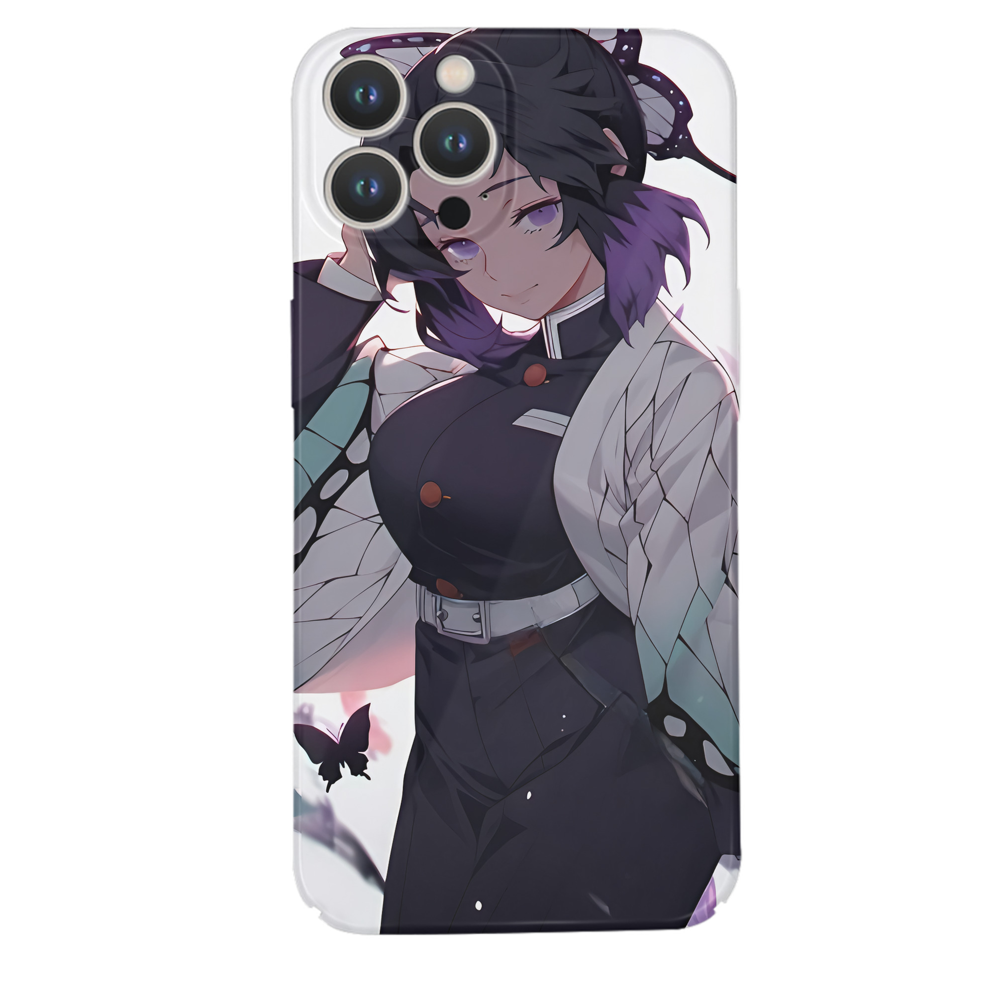 （画像用） 鬼滅の刃（きめつのやいば）蟲柱-胡蝶 しのぶ／こちょう しのぶ Kochou Shinobu 【iPhone 14シリーズ対応】ハードケース